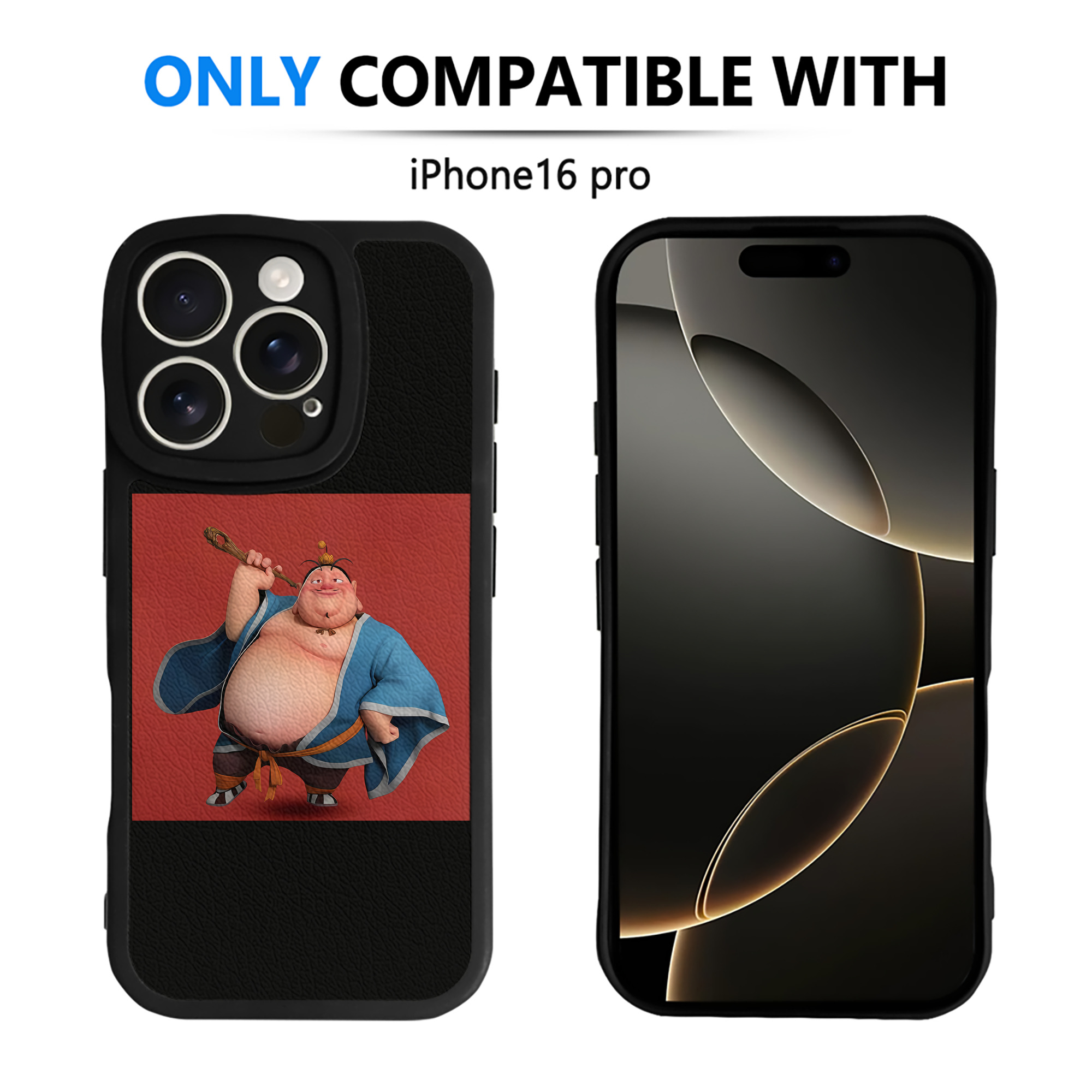 （画像用） Ne Zha 2 ナタ 魔童の大暴れ 【iPhone 16シリーズ対応】シリコンスマホケース（レザー調） 材質：シリコン